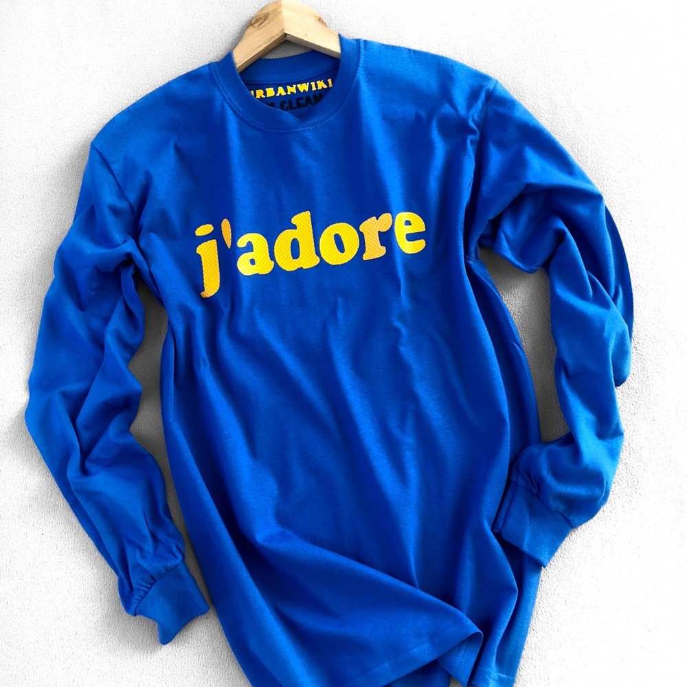 Blue long sleeve tee